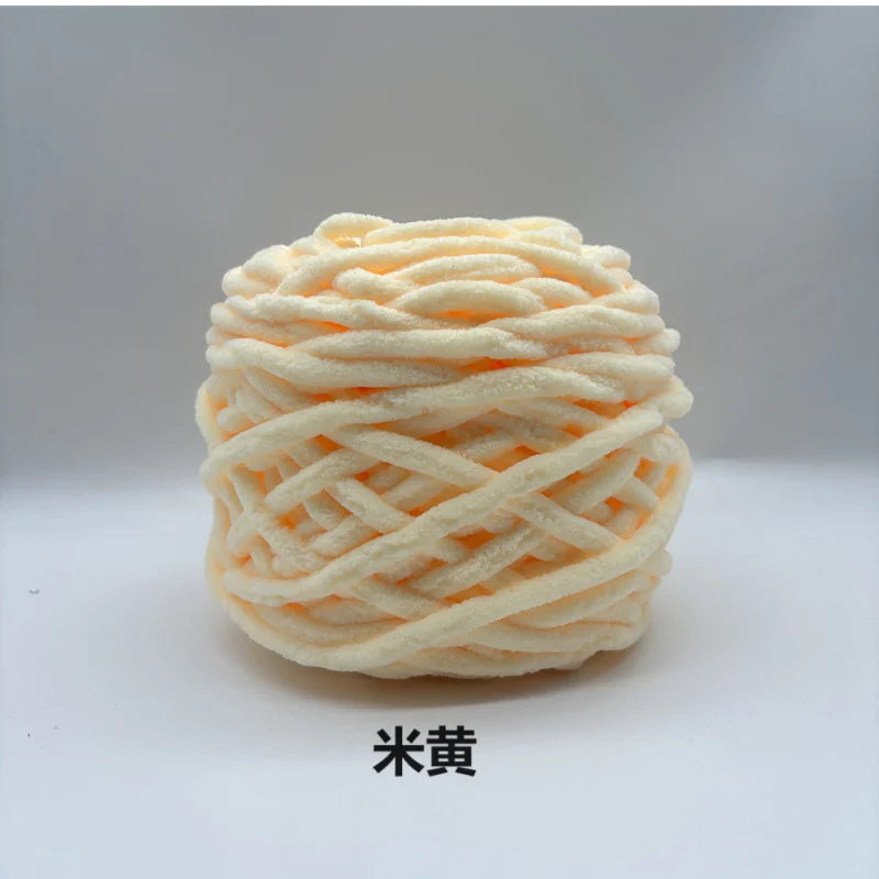 Set 4 pezzi filato chenille cotone 400 g – morbido “ice strip” per coperte, sciarpe e lavori fai-da-te