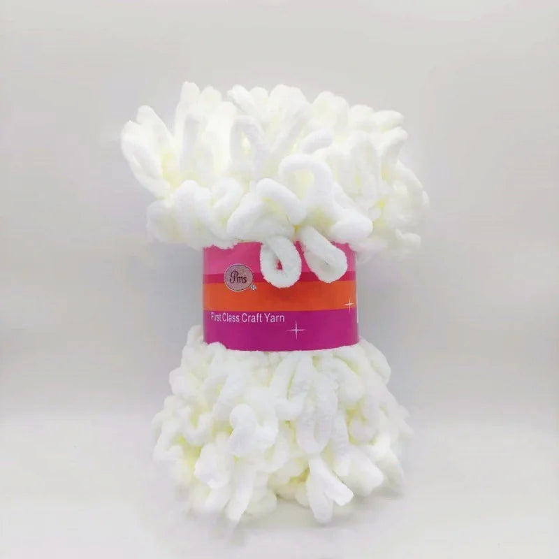 Filato ciniglia “donut braided ear” 100 g – Yarn in velluto intrecciato per maglieria, coperte, accessori fai-da-te