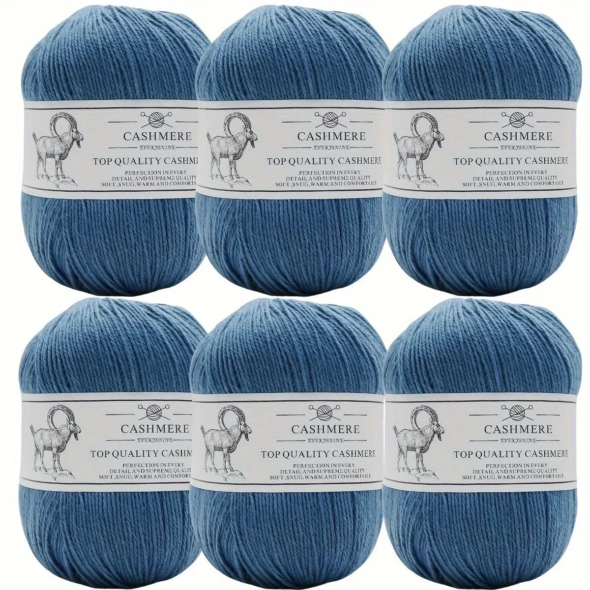 Set 6 gomitoli filo cashmere donna – Lana alta qualità per maglioni, sciarpe, cappelli e progetti fai-da-te