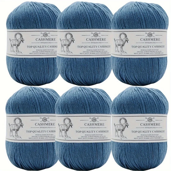 Set 6 gomitoli filo cashmere donna – Lana alta qualità per maglioni, sciarpe, cappelli e progetti fai-da-te