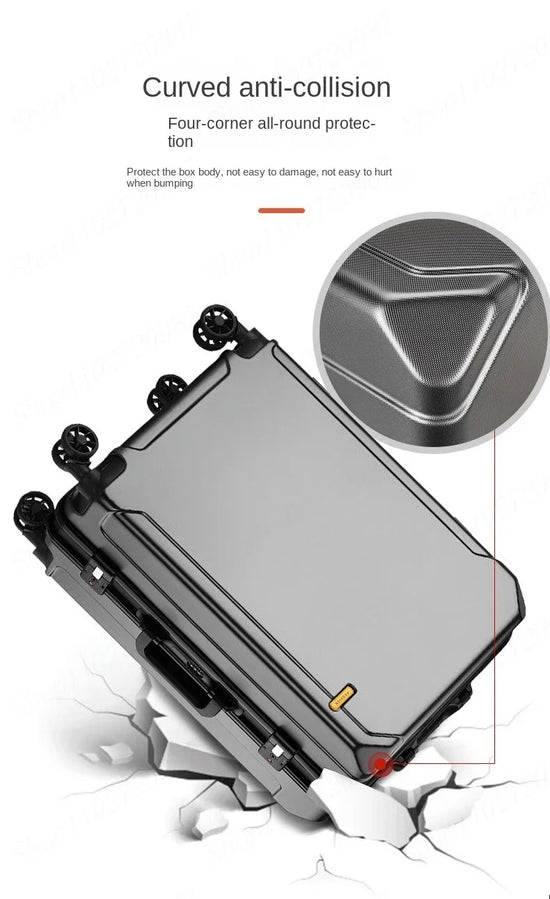 Trolley rigido alluminio 20-26″ cabina/da viaggio con serratura TSA + porte USB – valigia leggera e professionale