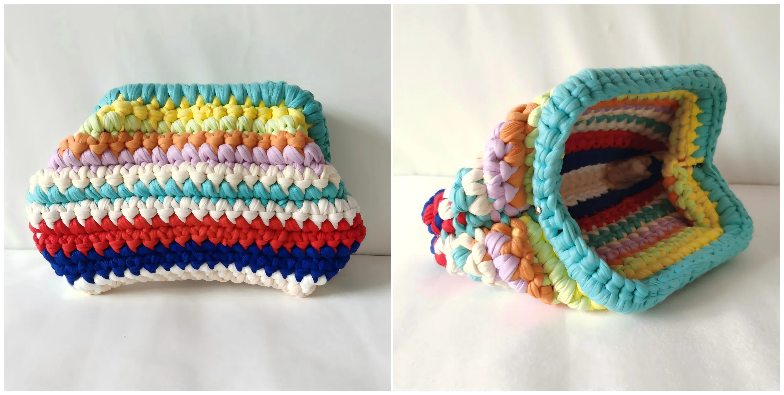 Clutch “Cloud Bag” in Crochet Fatta a Mano – Borsa Donna Soffice e Originale con Stile a Nuvola