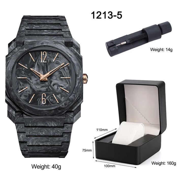 Orologio Uomo Marmo Ultra Sottile Quarzo 3ATM Impermeabile con Scatola Regalo