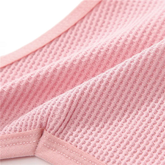 Set 3 pezzi perizomi donna G-string in cotone waffle a vita bassa – underwear sexy comfort quotidiano