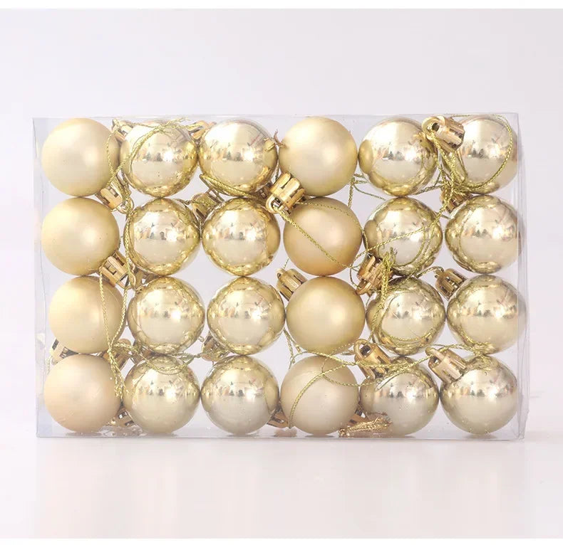 Set da 24-144 palline natalizie da 3 cm – Decorazioni natalizie infrangibili per alberi di Natale e feste