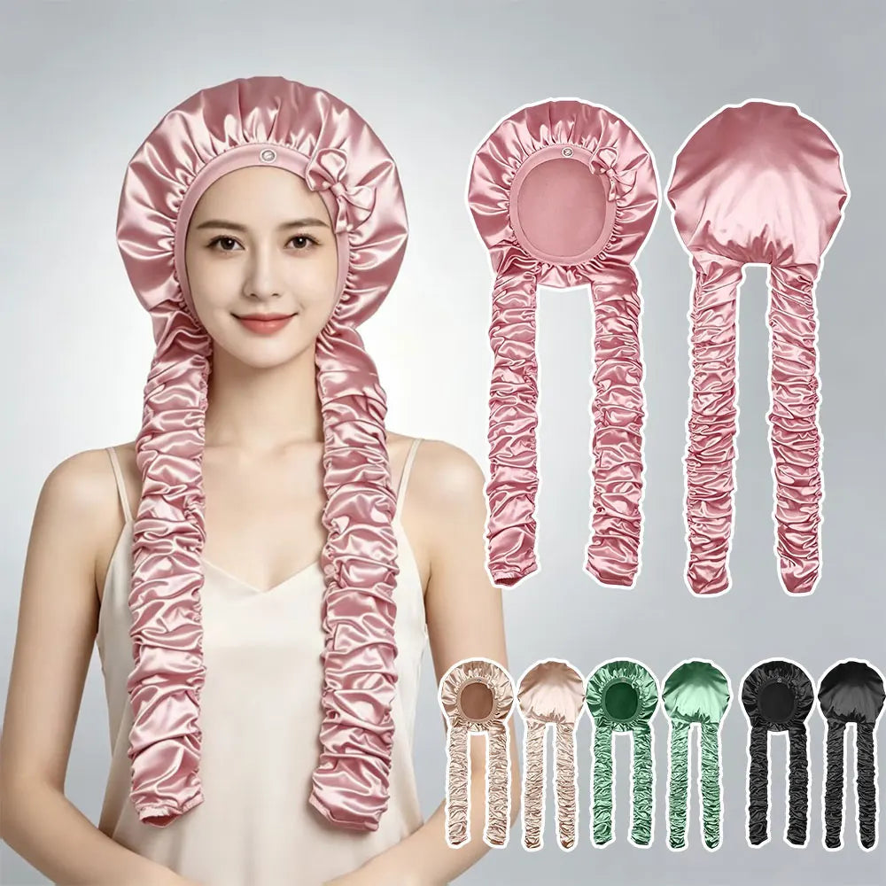 Cuffia Notte Extra Lunga per Trecce e Capelli Ricci – Satinata