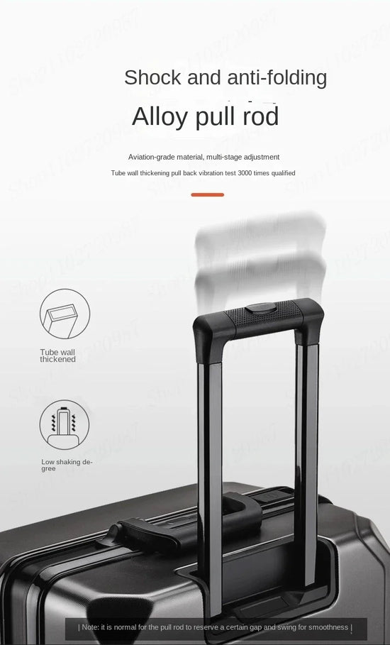 Trolley rigido alluminio 20-26″ cabina/da viaggio con serratura TSA + porte USB – valigia leggera e professionale