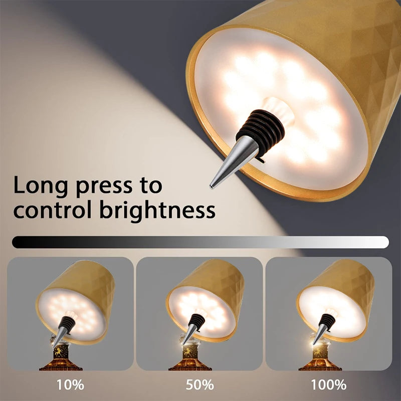 Lampada BOTLIGHT Led Ricaricabile per Bottiglia – Luce Portatile