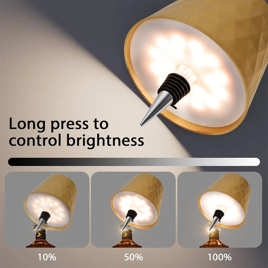 Lampada BOTLIGHT Led Ricaricabile per Bottiglia – Luce Portatile