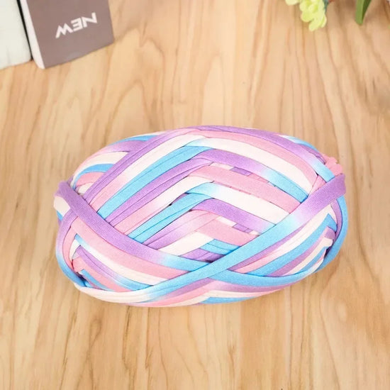 Fettuccia di Cotone Multicolor 100 g – Filo T-Shirt per Crochet, Maglia e Borse Handmade