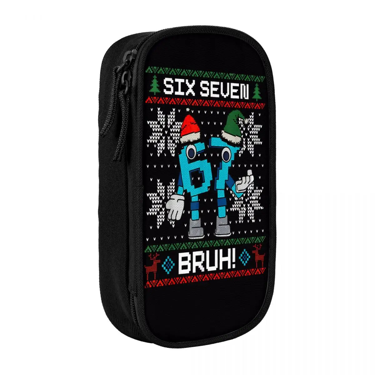 Meme 6 7 Six Seven Italian Steal A Brainrot 67 Pencil Case Canvas Pencil Box Child Vintage College School Pencil Cases Supplies
