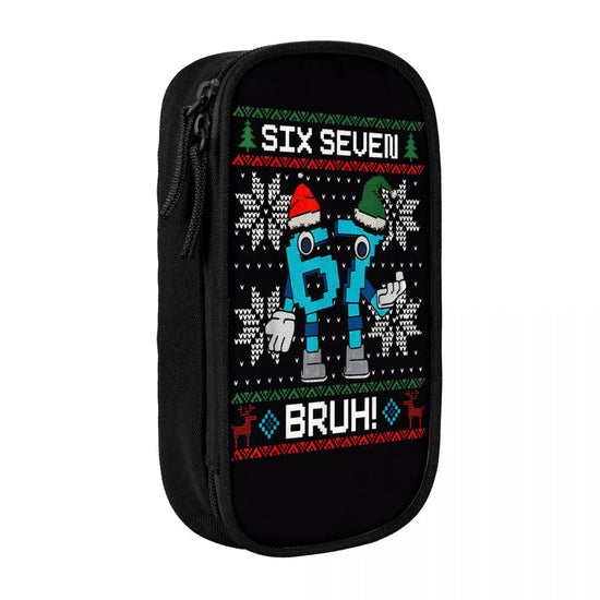 Meme 6 7 Six Seven Italian Steal A Brainrot 67 Pencil Case Canvas Pencil Box Child Vintage College School Pencil Cases Supplies