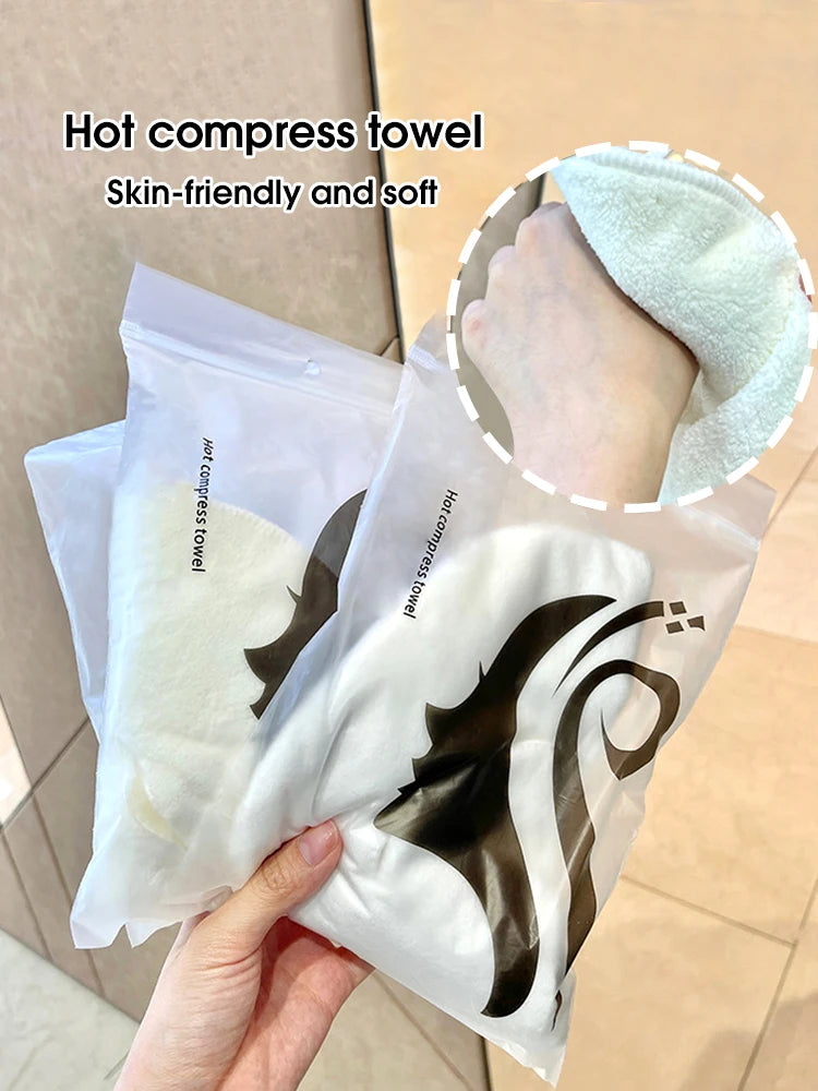Asciugamano Viso Caldo/Freddo per Skincare – Maschera Viso con Compressa Termica e Ganci