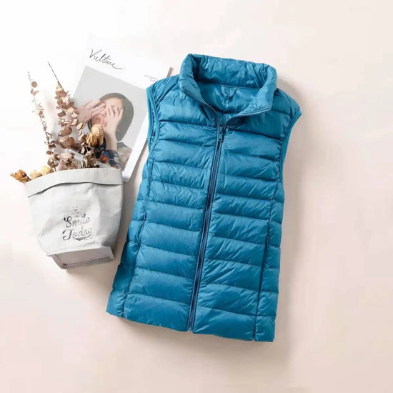 Gilet imbottito ultra-leggero da donna 2025 – smanicato oversize senza maniche, antivento e ripiegabile