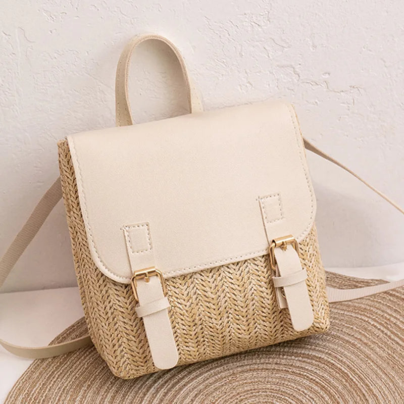 Zaino Donna Intrecciato Elegante – Spalla Moda Effetto Tessuto