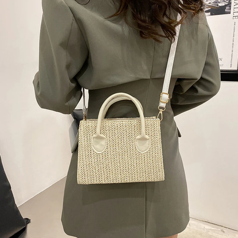 Borsa Tracolla Donna in Paglia Intrecciata – Stile Casual