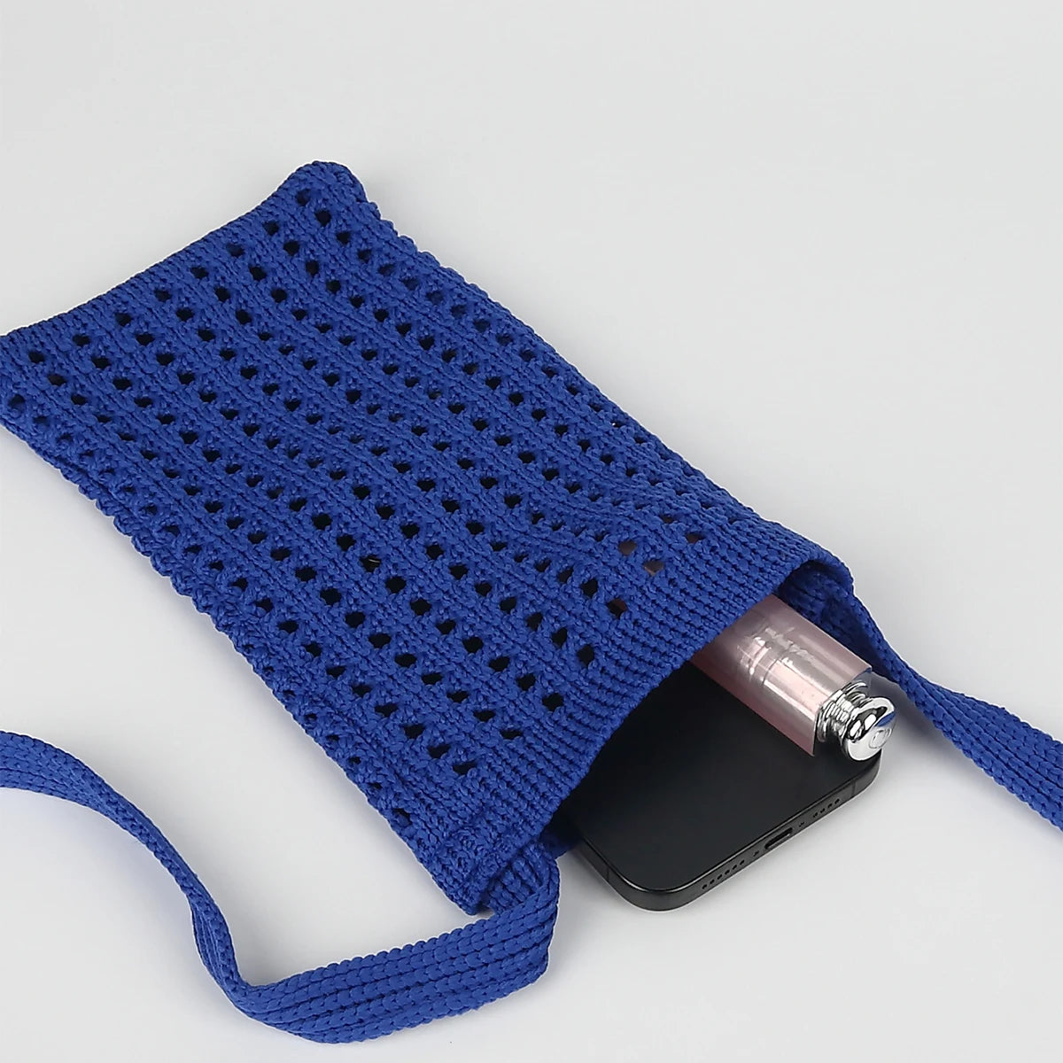Borsa Maglia Traforata per Cellulare – Mini Phone Pocket per Telefono