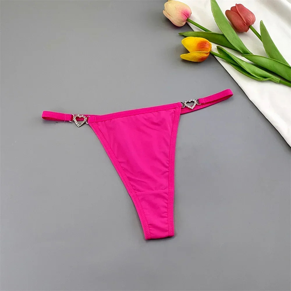 Set 3 Perizomi Sexy con Fibbia Strass – Effetto Ghiaccio, Invisibili, Ultra Comfort