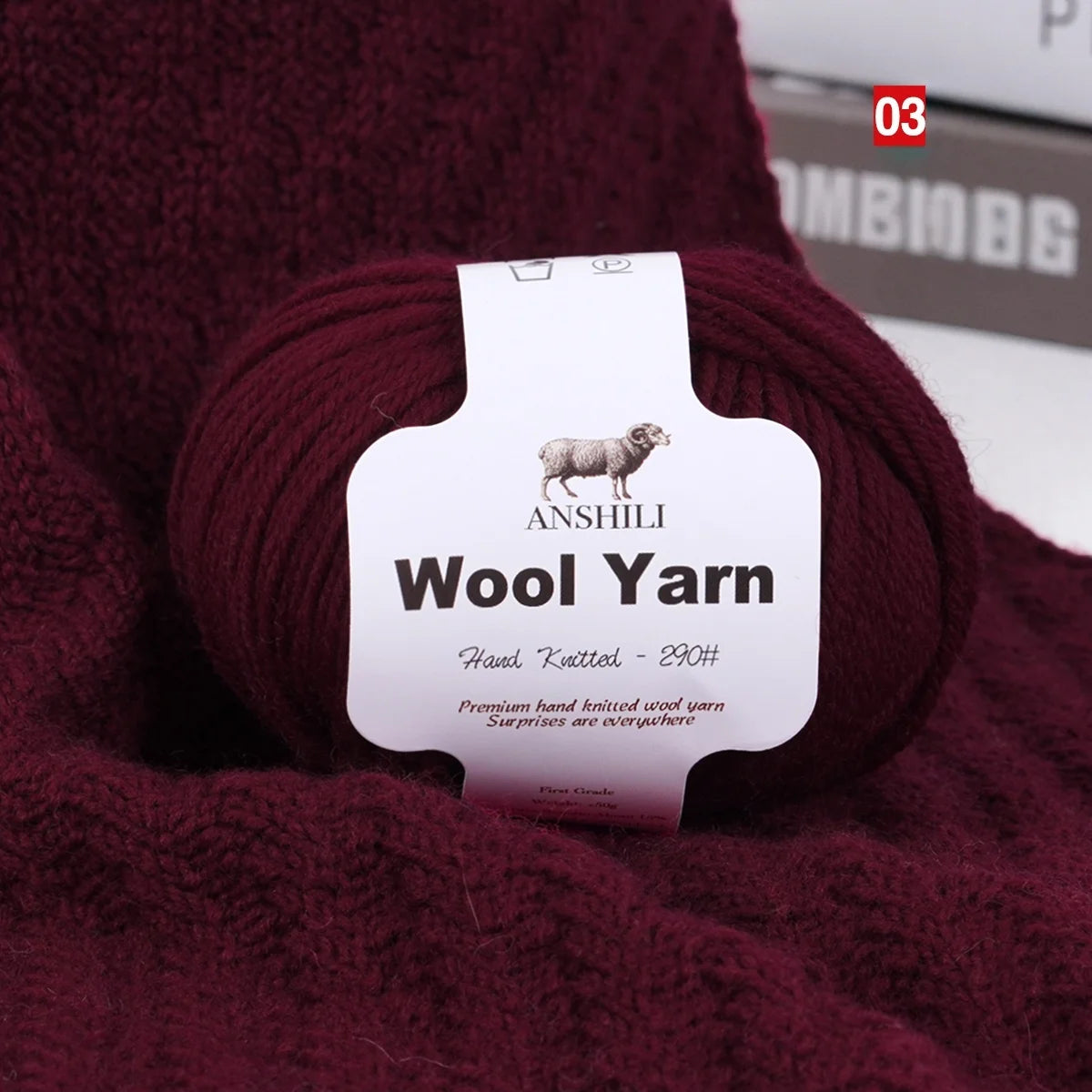 Filato Lana  Spessore Medio – Gomitolo per Maglieria e Uncinetto, Ideale per Maglioni & Accessori