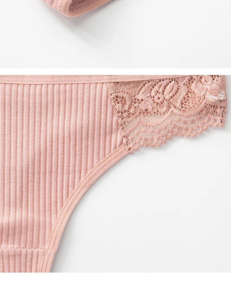 Set 3 pezzi G-string donna in cotone antibatterico – mutandine vita bassa traspiranti e asciugatura rapida, underwear comfort quotidiano