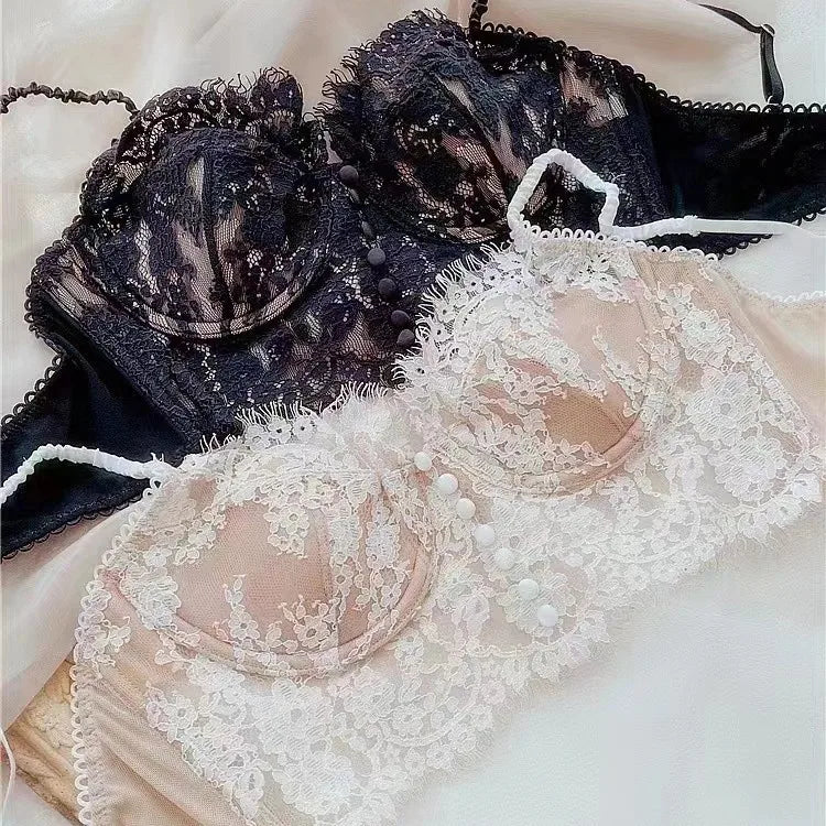 Reggiseno Sexy in Pizzo Backless – Bra French Strappy, Intimo Donna Elegante
