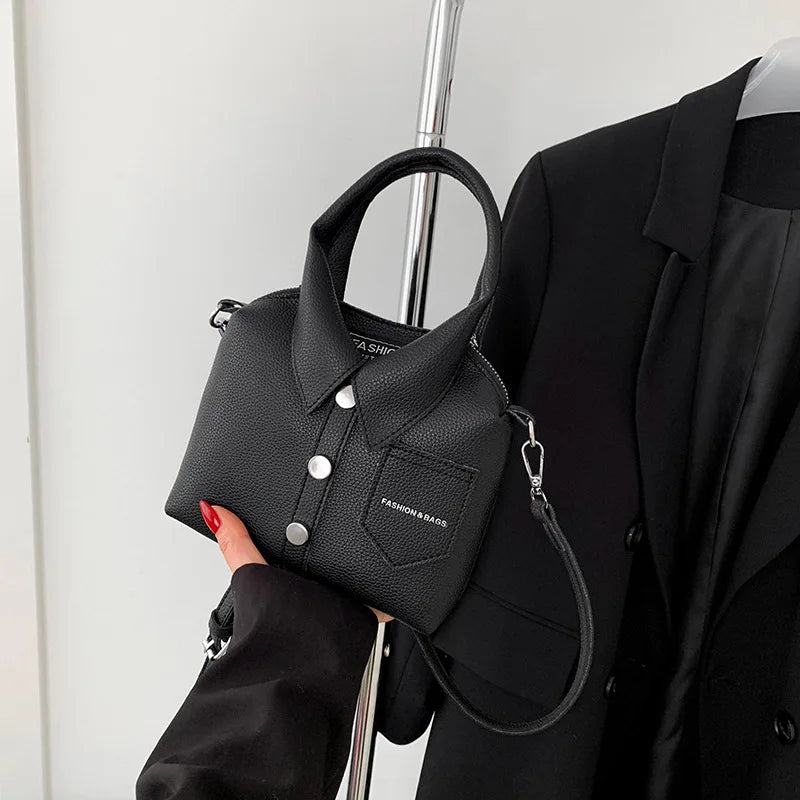 Borsa compatta quadrata in PU – shoulder / crossbody bag con zip, design elegante e di qualità per donna 2025
