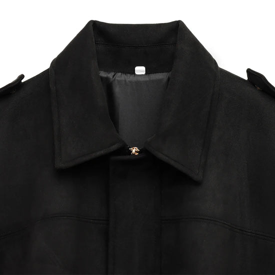 Giacca Bomber Donna con Zip, Collo a Revers e Maniche Lunghe – Giubbotto Corto Stile High Street 2025 per Autunno/Inverno