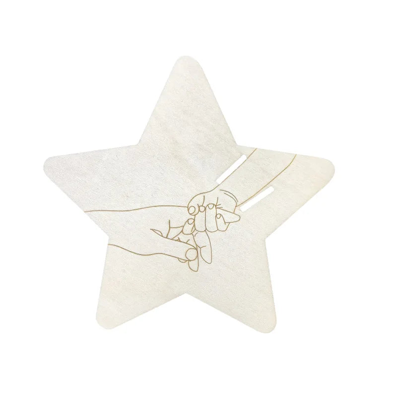 Porta Braccialetto Nascita Neonato – Targhetta Hello World in Legno