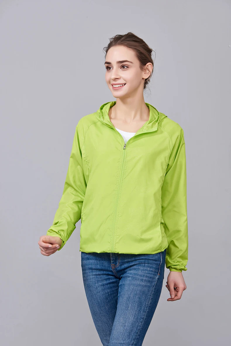Giacca trekking unisex impermeabile e quick-dry – antivento, anti-UV e pieghevole per escursioni