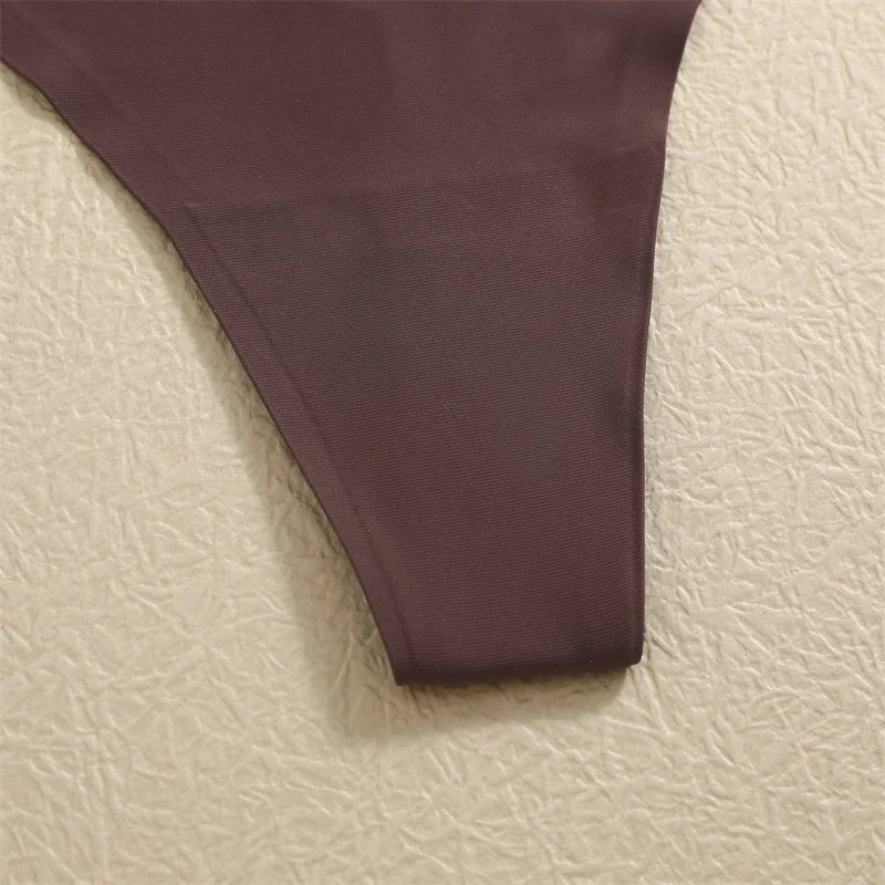 Set 7 pezzi perizomi donna seamless in ice-silk – vita bassa, T-back ultra sottile, mutandine low-waist comfort e invisibili