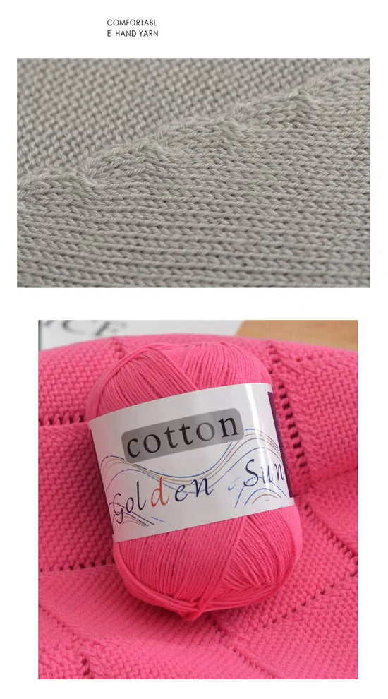 Filato in cotone 100% 200 g – filo medio-fino per uncinetto / knitting: maglioni, cappelli, copertine fai-da-te
