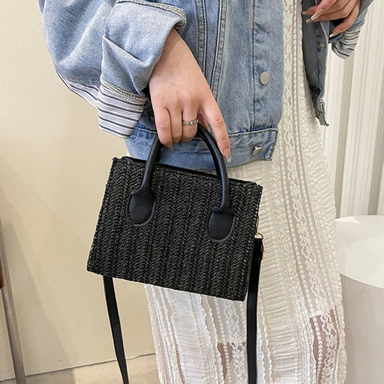 Borsa Tracolla Donna in Paglia Intrecciata – Stile Casual
