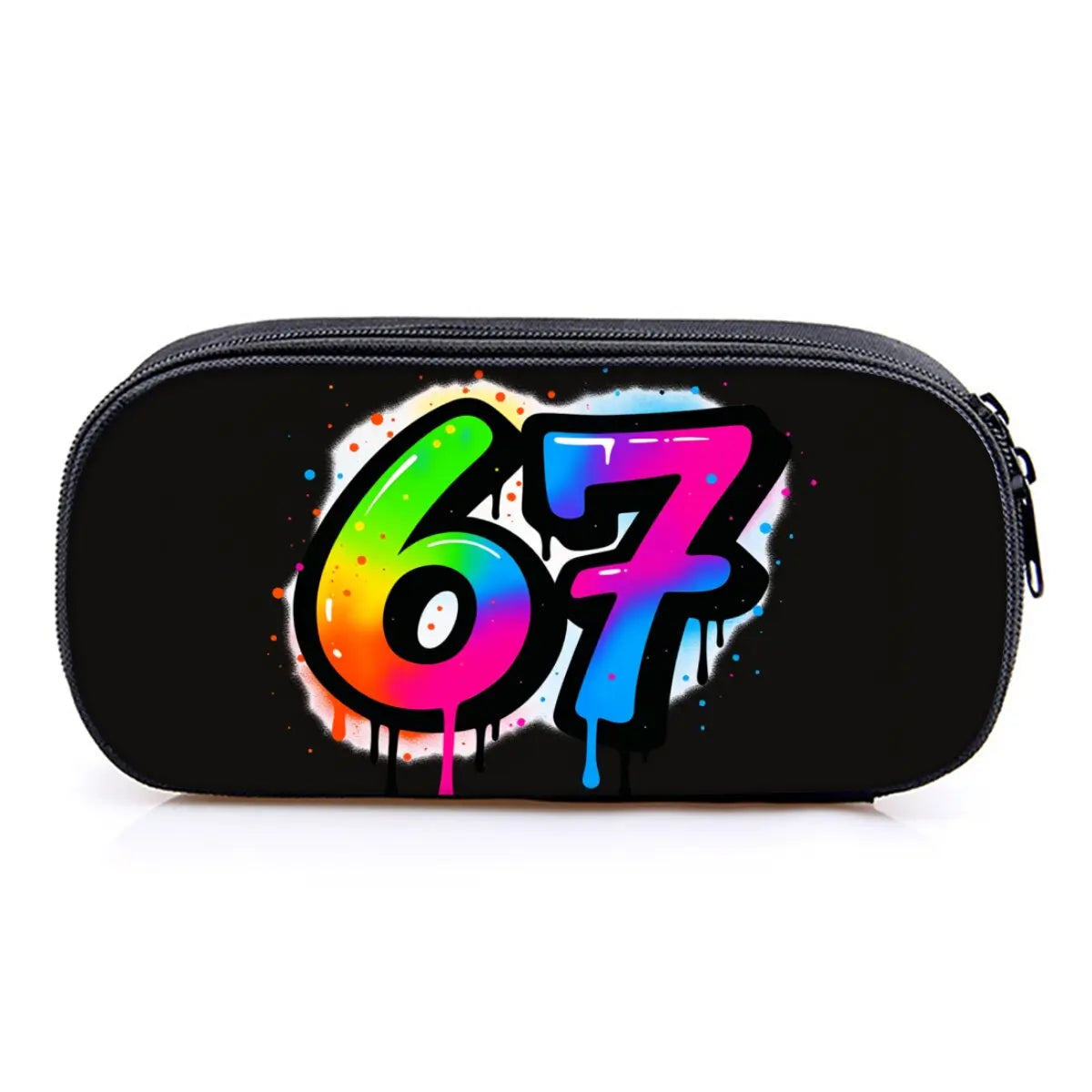 Hot Sales Colorful Number 67 Print Layered Pencil Case Quality 2D Flat Cartoon Pen Bag Best Gift for Boys/Girls School Supplies