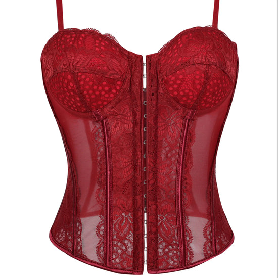 Corsetto Halter in Pizzo – Top Sexy Push Up Donna