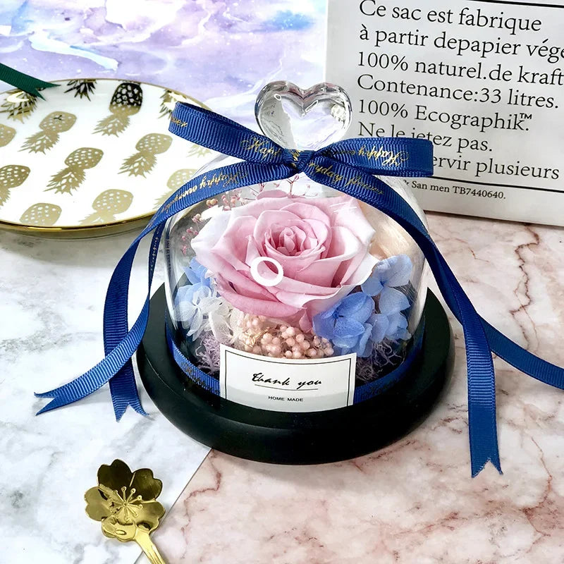 Rosa Eterna LED in Cupola di Vetro – Regalo Romantico San Valentino & Anniversari