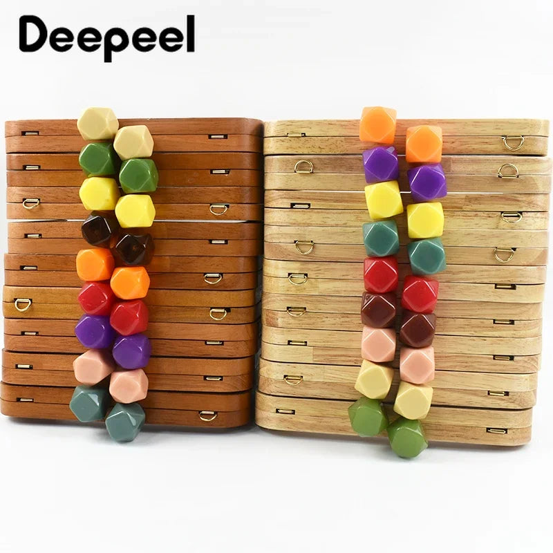Set di manici in legno da 20 cm per borse – Chiusura a bacio per cucito fai-da-te, confezione da 1, 2 o 5 pezzi