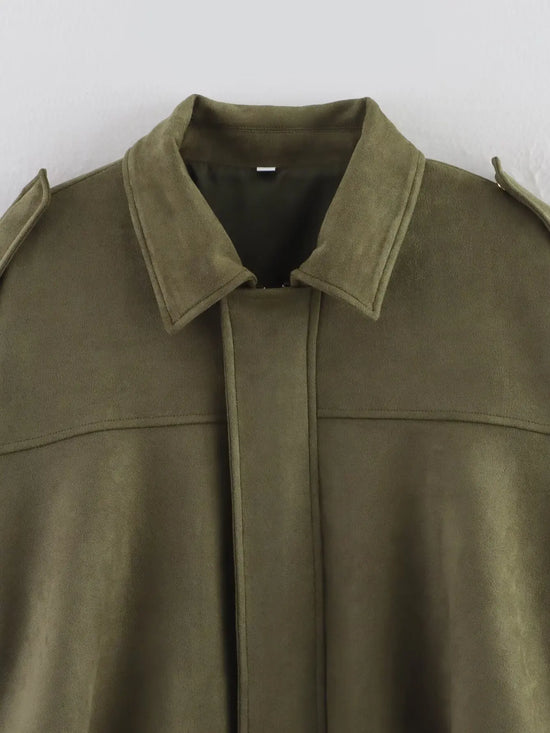 Giacca Bomber Oversize  Donna Stile Vintage – Giubbotto Elegante e Morbido per Occasioni Speciali