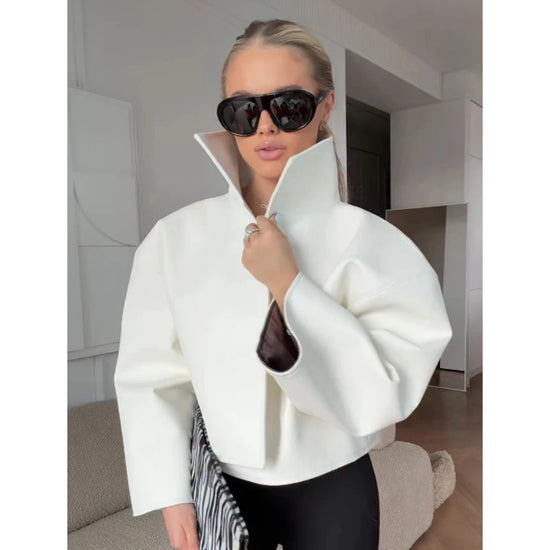 Giacca Donna Effetto Pelle Vintage con Zip - immagine 38