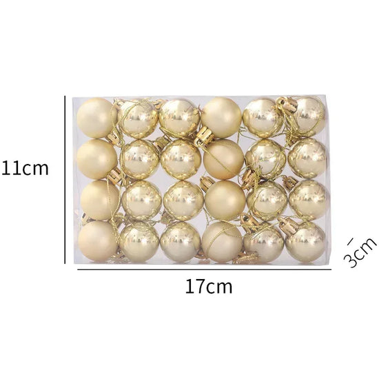Set da 24-144 palline natalizie da 3 cm – Decorazioni natalizie infrangibili per alberi di Natale e feste