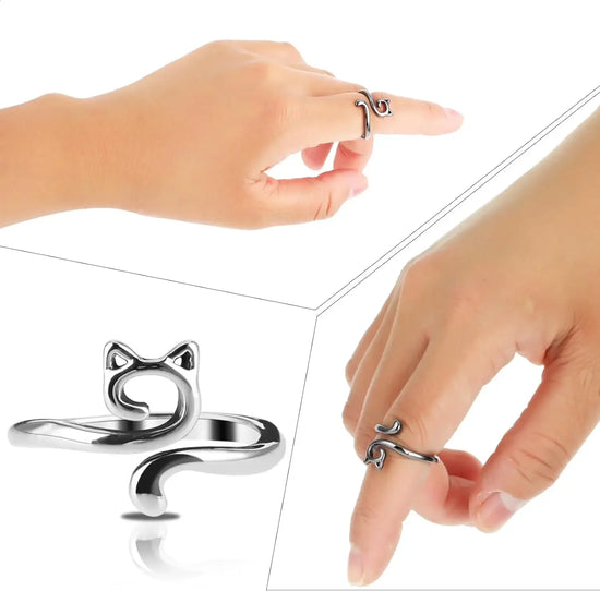Set 2 ring guida filo regolabili per uncinetto/maglia – anello regolabile finger yarn guide / thimble per tensione costante
