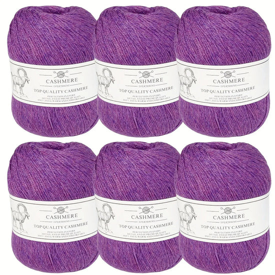 Set 6 gomitoli filo cashmere donna – Lana alta qualità per maglioni, sciarpe, cappelli e progetti fai-da-te