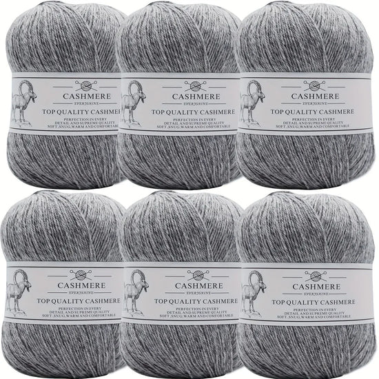 Set 6 gomitoli filo cashmere donna – Lana alta qualità per maglioni, sciarpe, cappelli e progetti fai-da-te