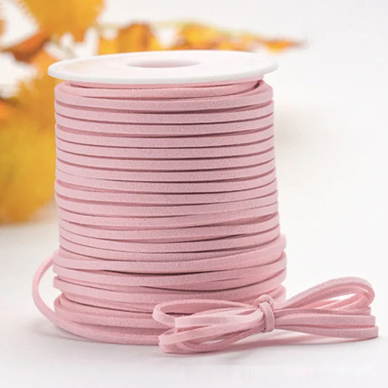 Cordoncino intrecciato in velluto coreano 45 m – Cordone in finta pelle decorazioni fai-da-te,