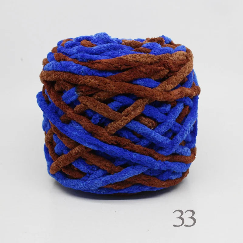Set 4 pezzi filato chenille cotone 400 g – morbido “ice strip” per coperte, sciarpe e lavori fai-da-te
