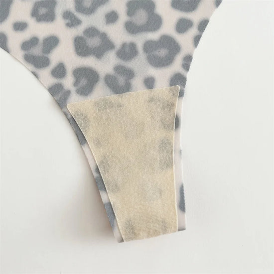 Set 7 pezzi perizomi donna in ice silk ultra sottile – G-string vita bassa con stampa farfalla/leopardato/frutta, lingerie comfort e sexy