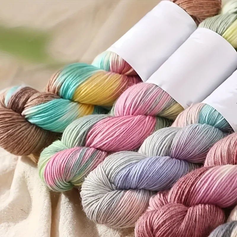 Set 3 × 100 g Lana Multicolore Sfumata – Filato Gradient per Maglieria e Uncinetto