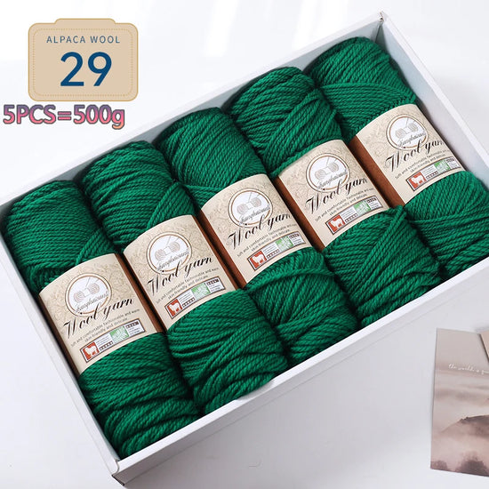 Set 5 gomitoli filato spesso alpaca 500 g – yarn grosso per maglioni, cappotti e crafting inverno
