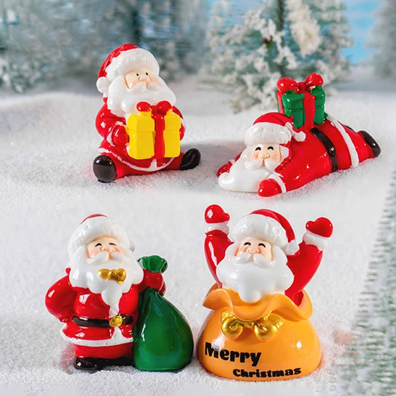 Decorazioni natalizie da scrivania 2025 ‒ set figurine Piccolo Babbo Natale + Alberello ornamentale per ufficio e casa