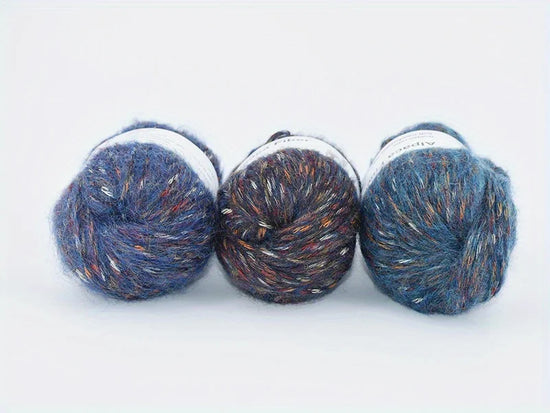 Set 6 gomitoli filo alpaca – lana alpaca hand-knit per sciarpe, cappotti, lavori intrecciati colorati fai-da-te