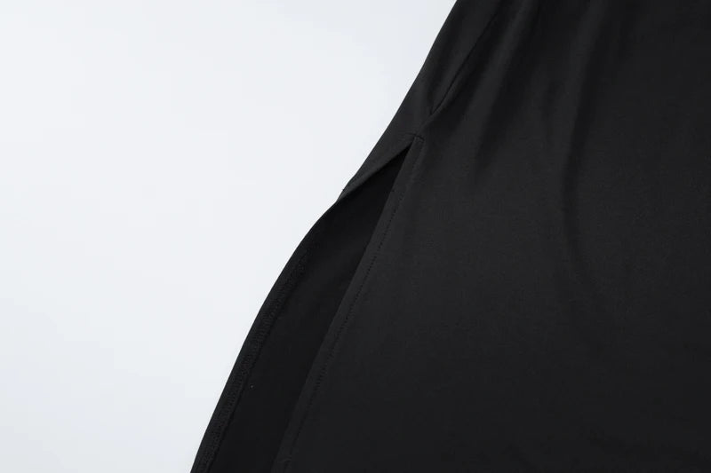 Abito Nero Elegante HugCitar – Maxi Dress Strapless Bodycon per Cerimonie, Party e Serate